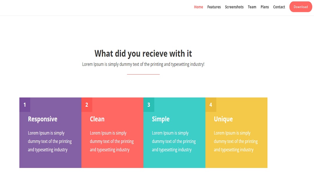 Mix - bootstrap responsive app landing page