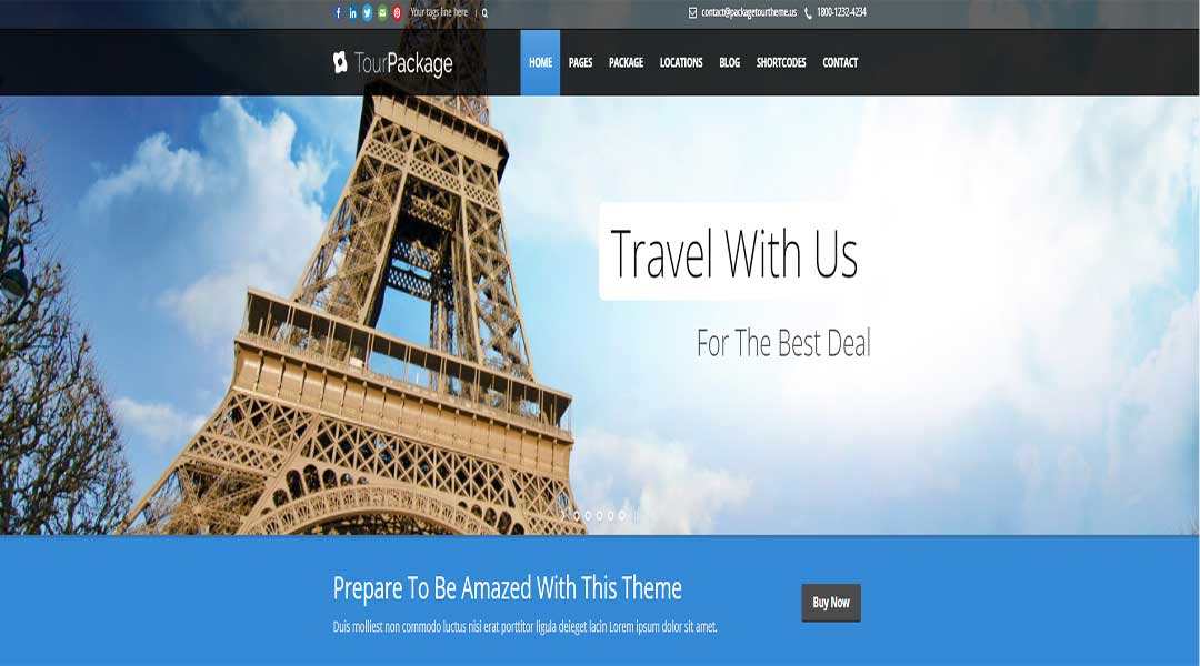Tour Package - WordPress Travel/Tour Theme