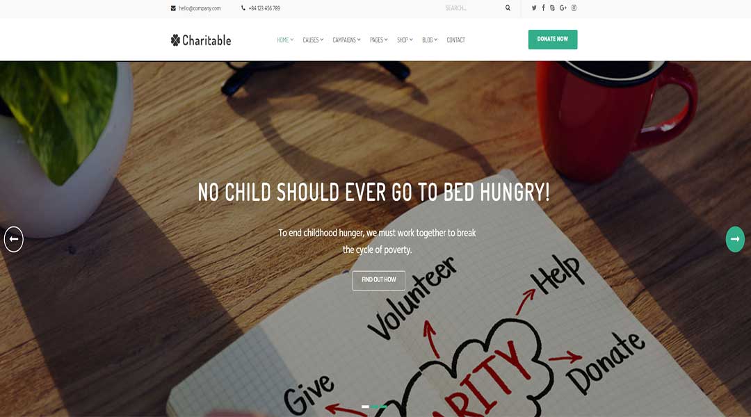 Charitable  - Charity Nonprofit Organization WordPress Theme