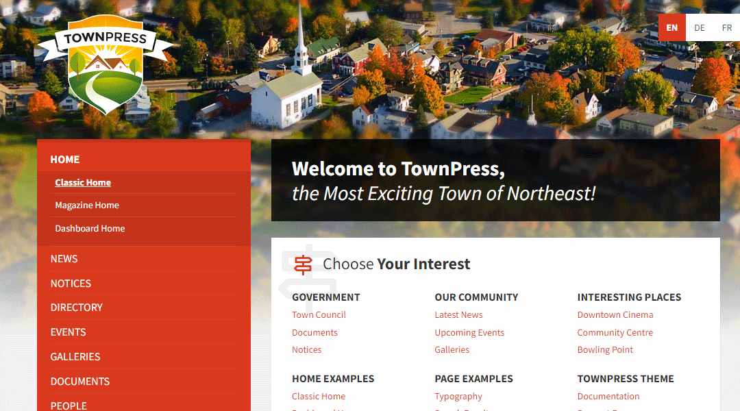  TownPress - Municipality & Town Government WordPress Theme