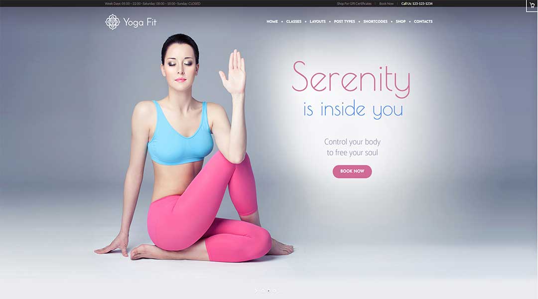 Yogafit -sports WordPress theme