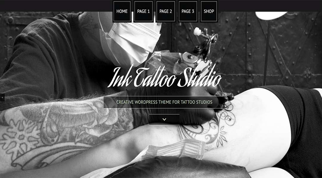 Ink Tattoo Studio Art WordPress theme
