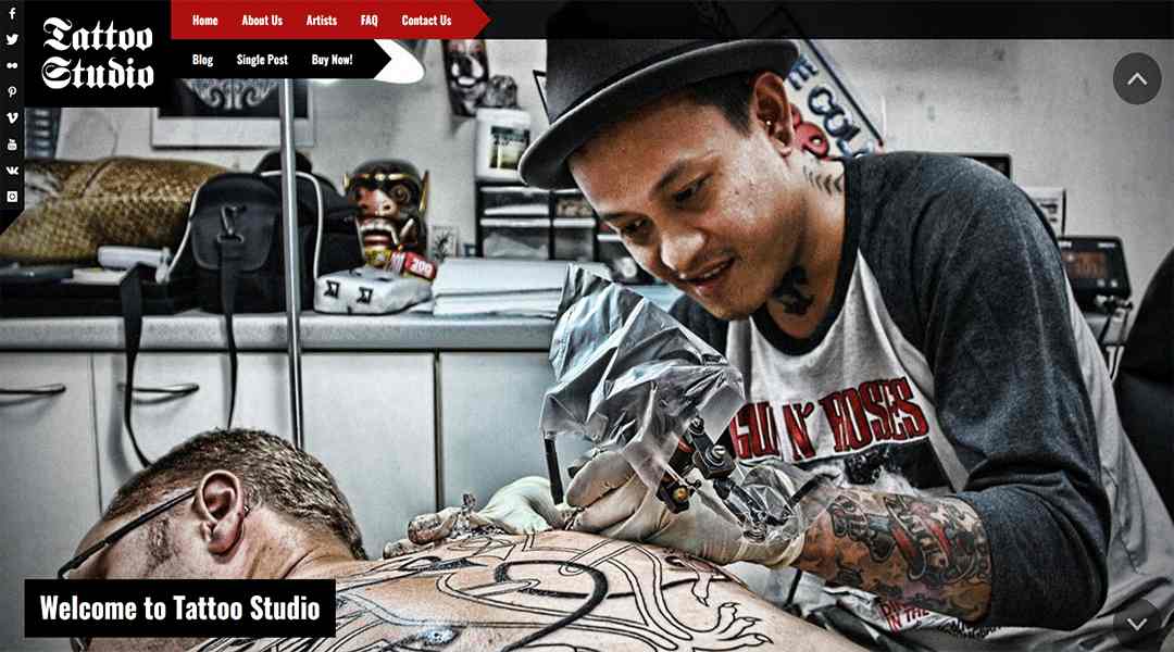 Tattoo studio - Best wordpress theme