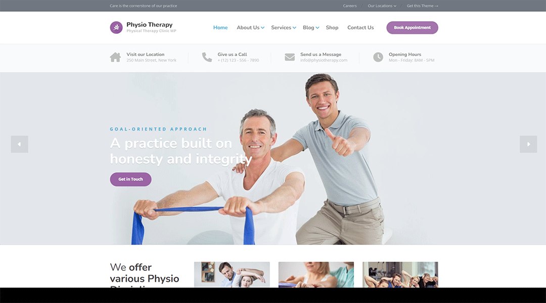 Physio - WordPress doctor theme