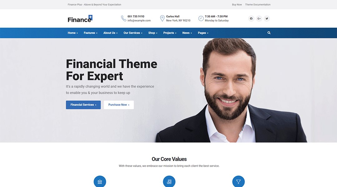 FinancePlus - Consulting Business WordPress Theme