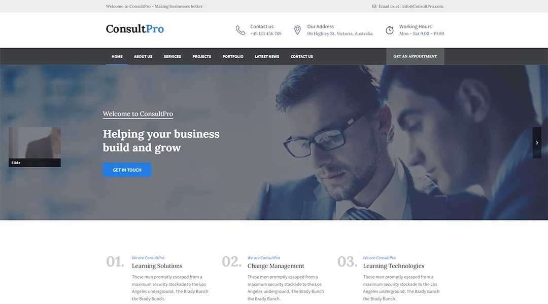 ConsultPro - Finance and Consultancy WordPress Theme