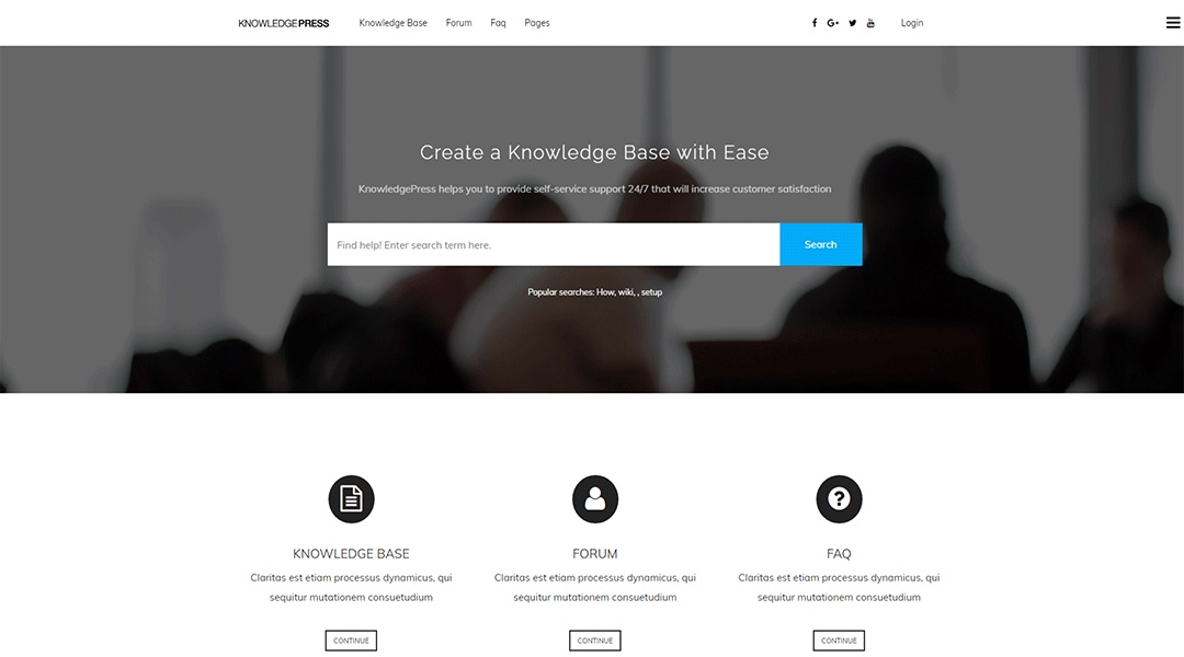 Knowledgepress - majestic knowledge base WordPress theme