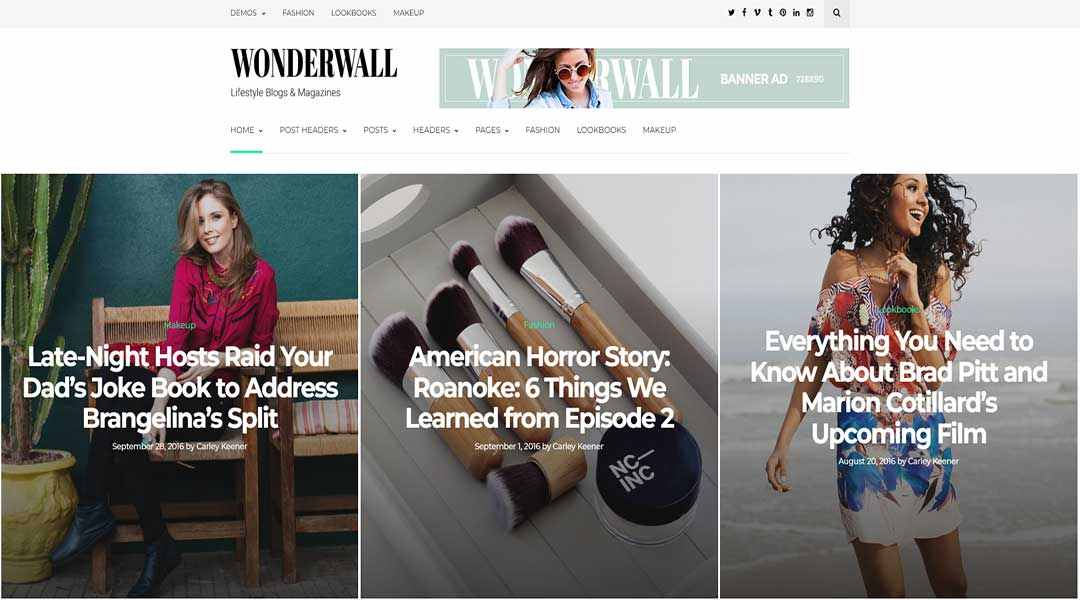 Wonderwall –  Responsive Magazine Theme
