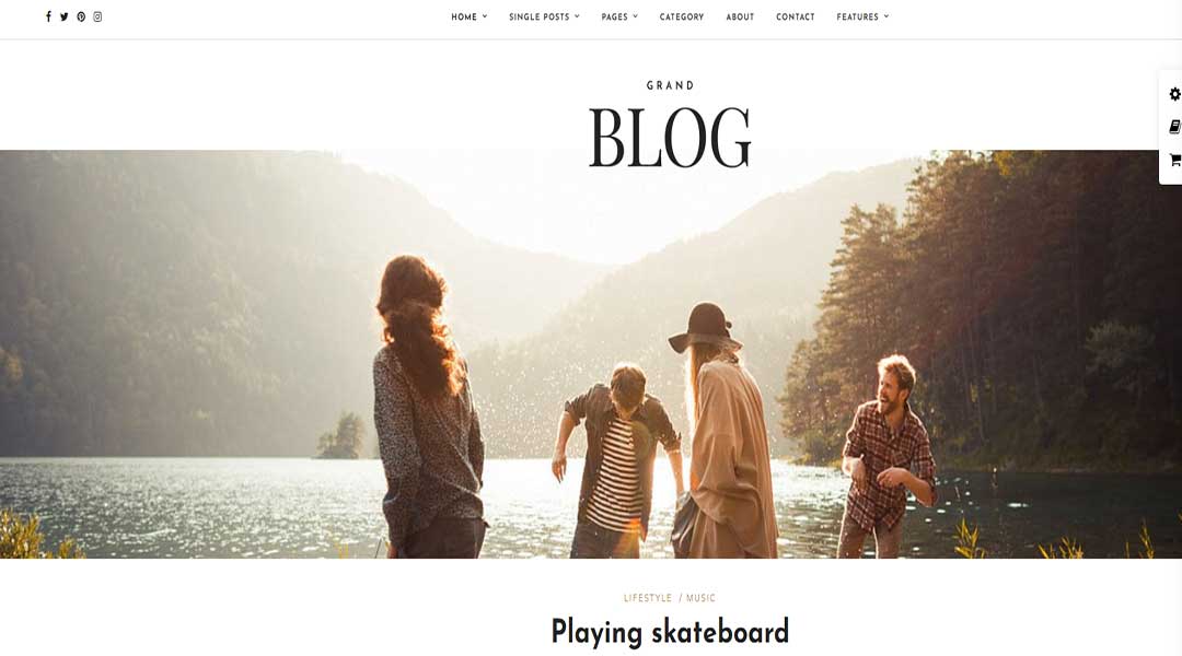 Grand Blog – Enthralling Blog WordPress Theme