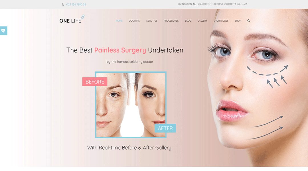Onelife - winning plastic surgery WordPress theme