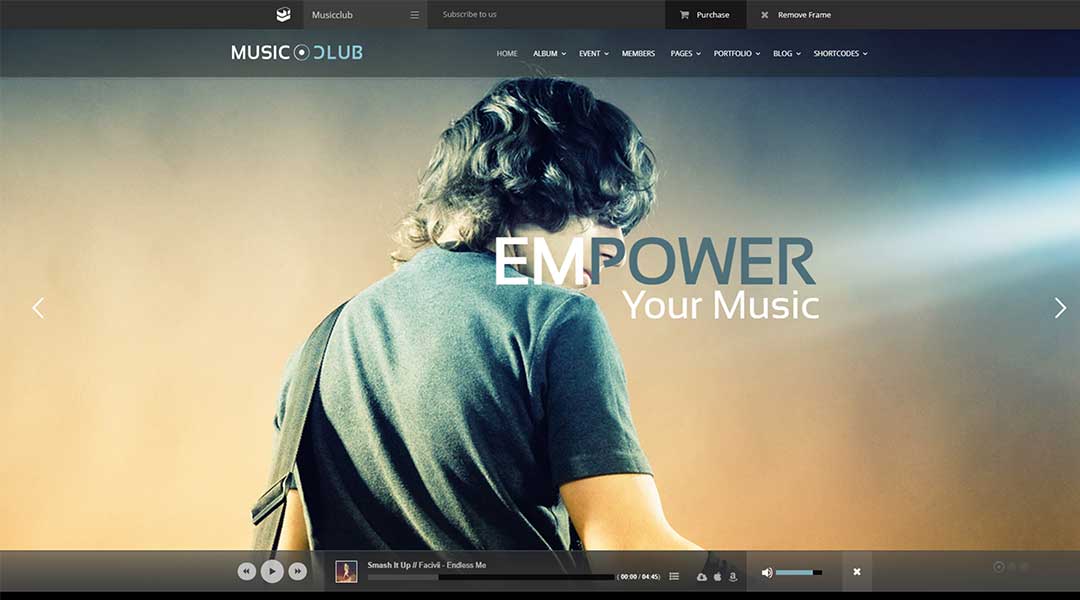 MusicClub -  Eye Catching WordPress Entertainment Themes