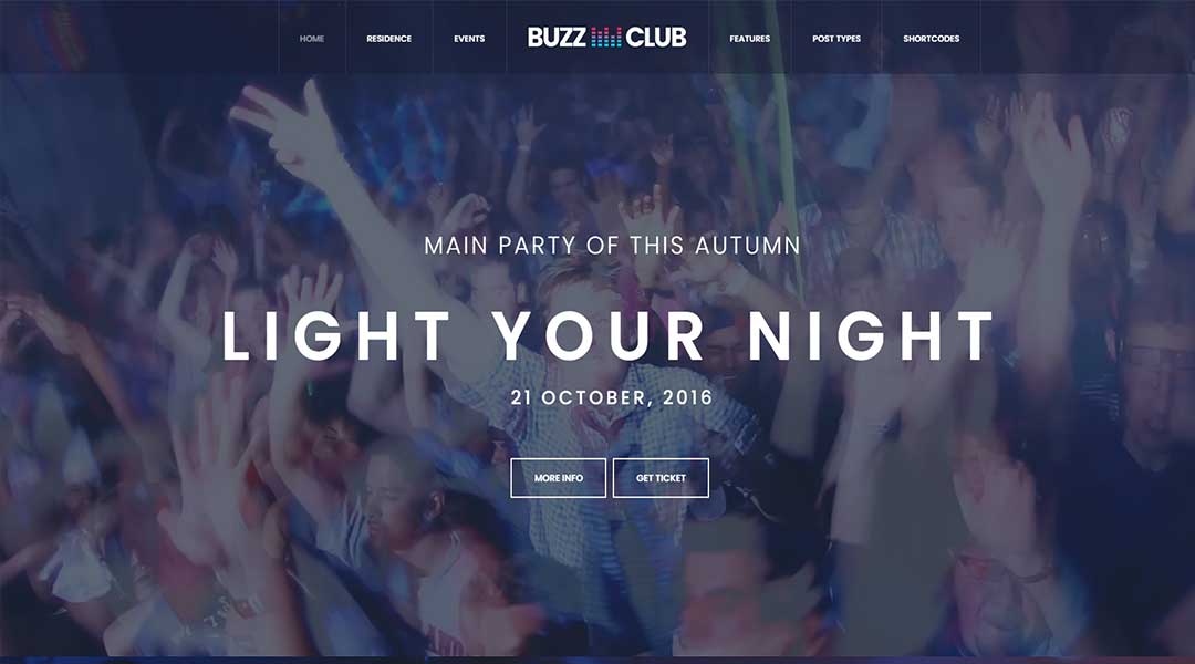 BuzzClub - magnetic event WordPress theme