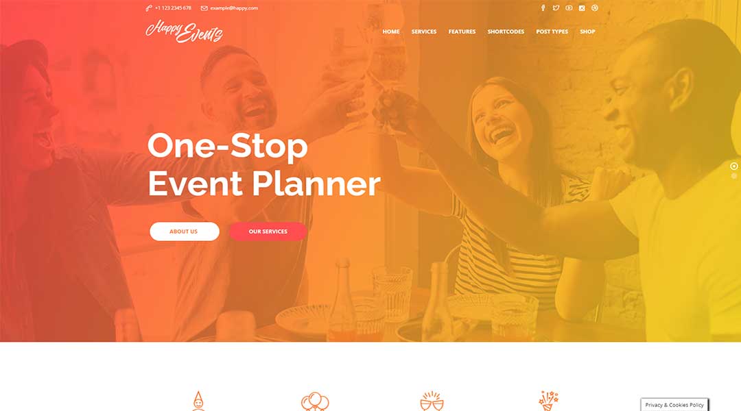 Happy Events -  Event Agency WordPress Theme