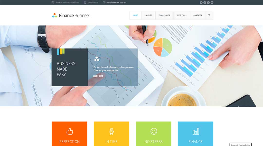 FinanceBusiness - absorbing financial WordPress theme