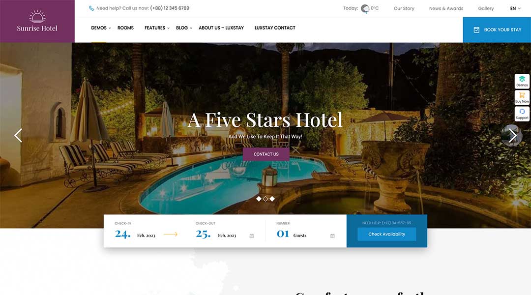 Hotel WP - resort theme for WordPress