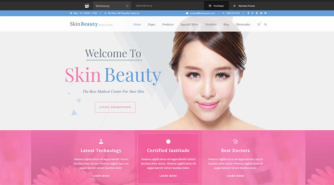 SkinBeauty - beauty WordPress Themes