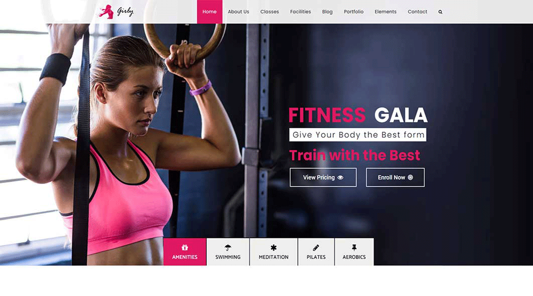 Girlygym - Fitness WordPress Theme