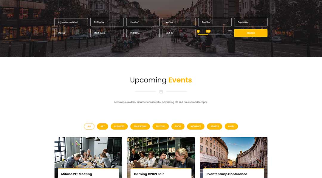 EventChamp - events themes for WordPress