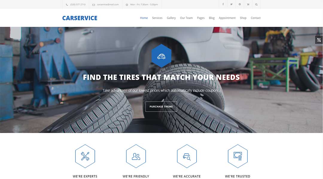 Carservice - Best car service wordpress theme