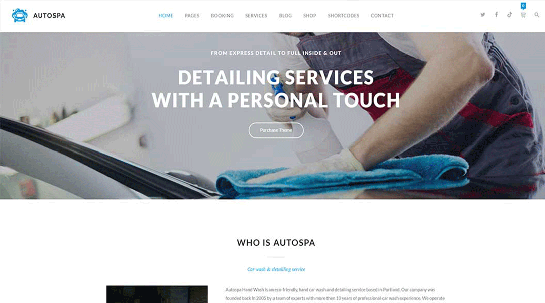 Autospa - Carwash wordpress theme