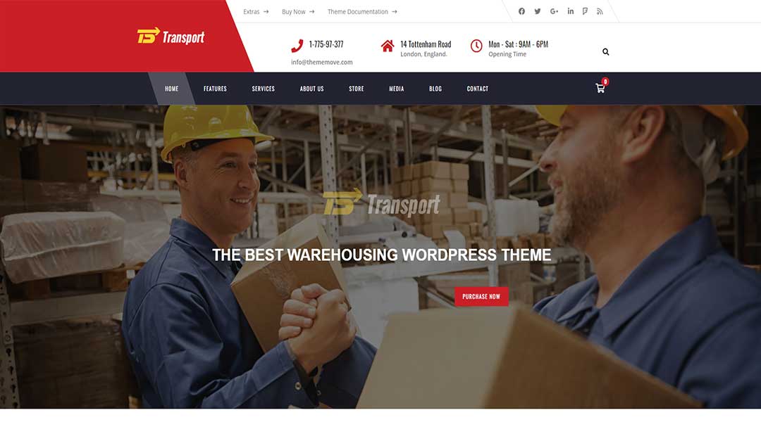 Transport - Logistic & Warehouse WordPress Theme