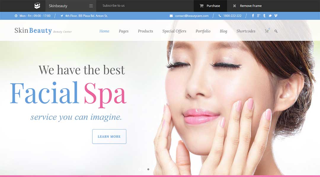 Skin Beauty – Spa WordPress