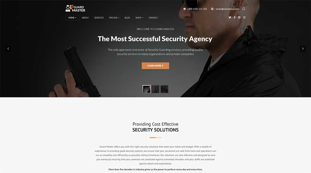Guard Master - Security services WordPress Theme