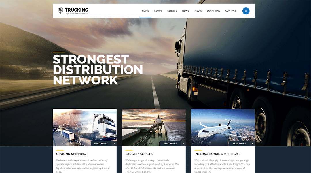 Trucking - Transportation & Logistics WordPress