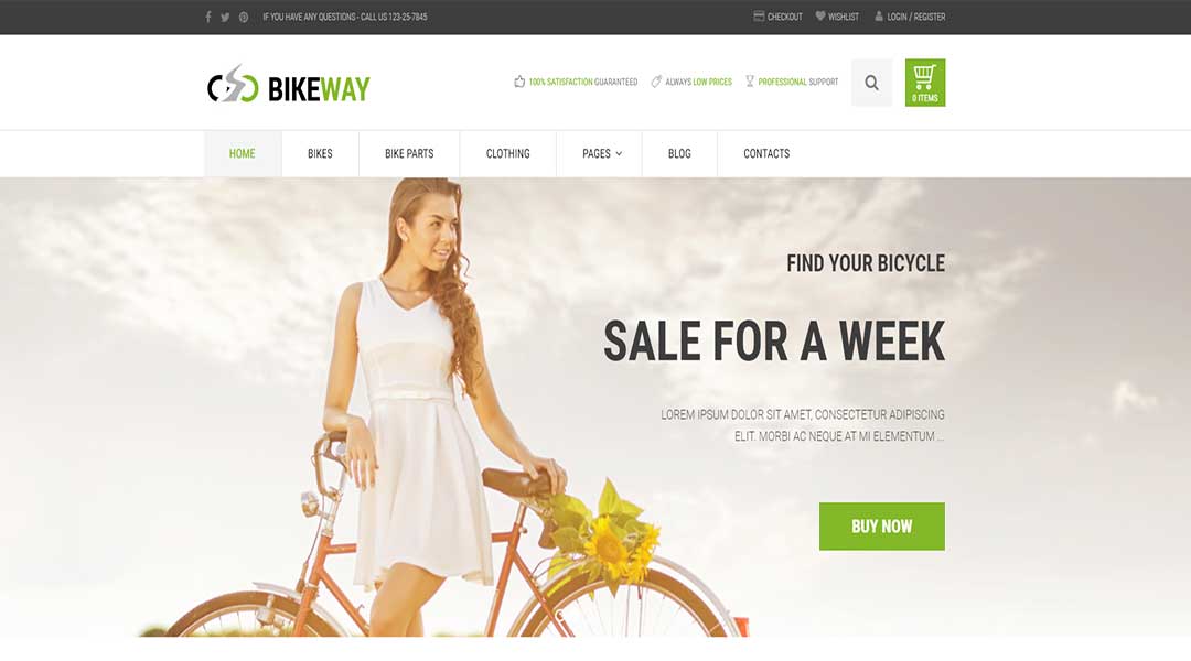 Bikeway - Sport Shop WooCommerce Theme