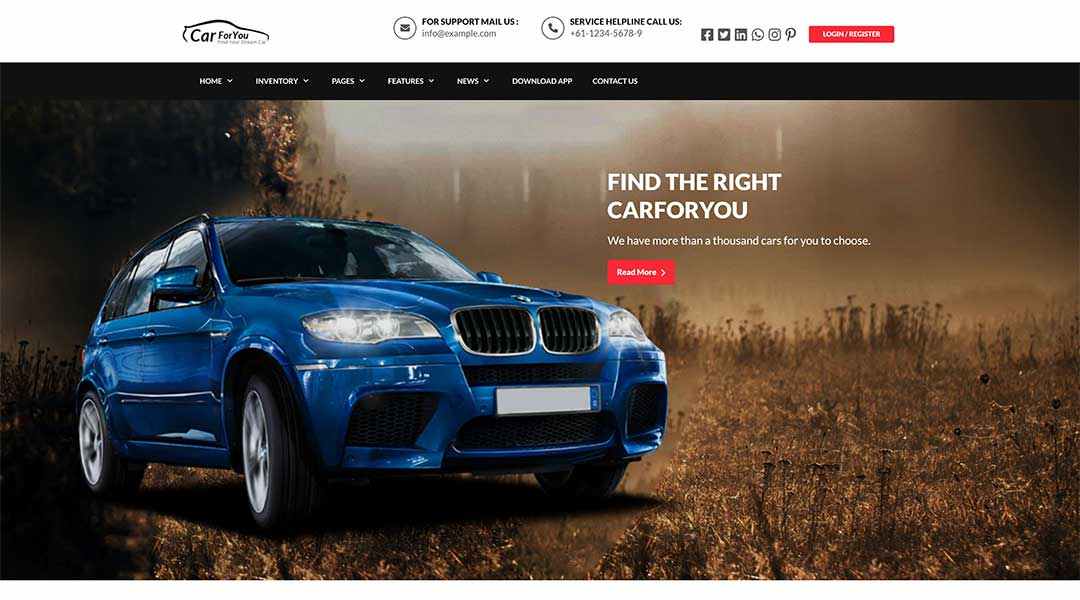 Car For You - Responsive Car Dealer WordPress Theme