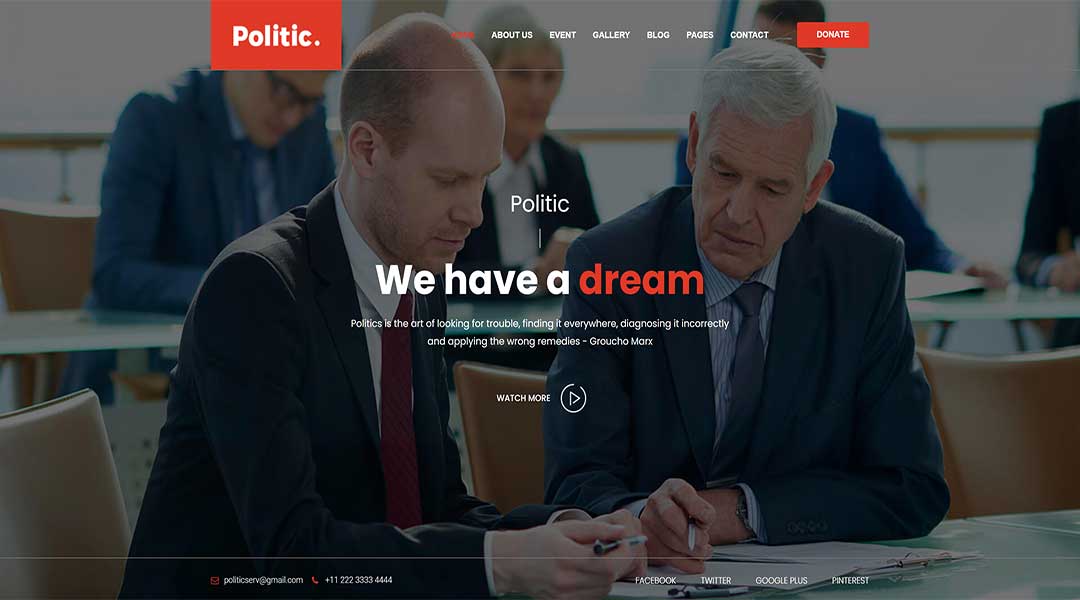 politic - Political WordPress Theme