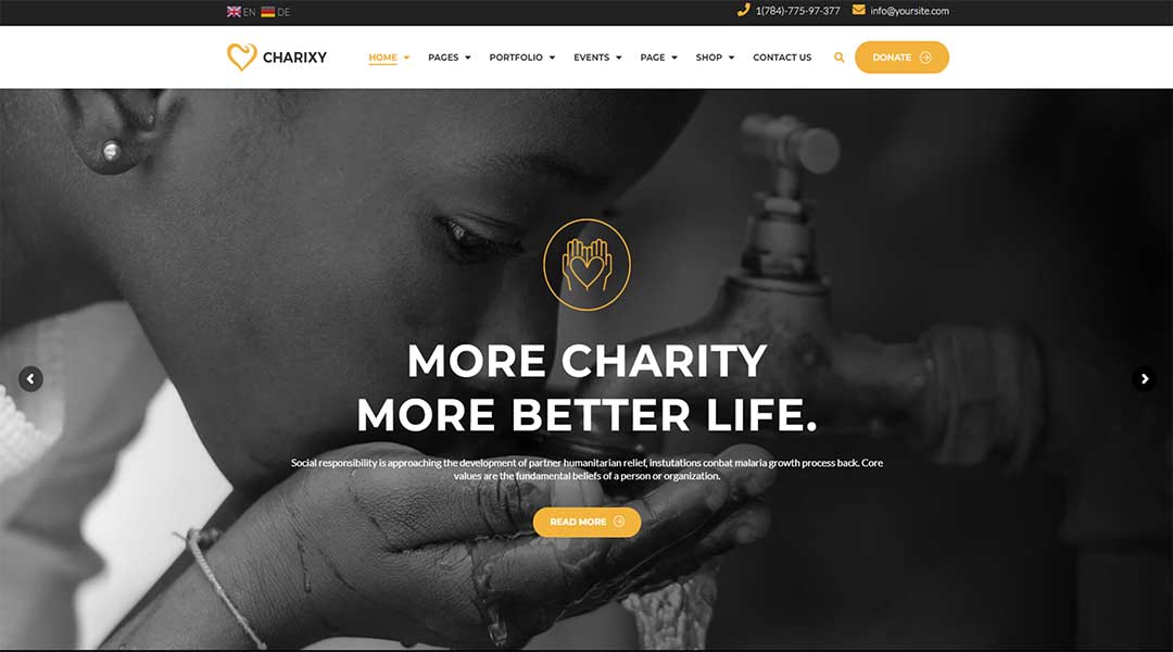Charixy - WordPress Theme for Charity