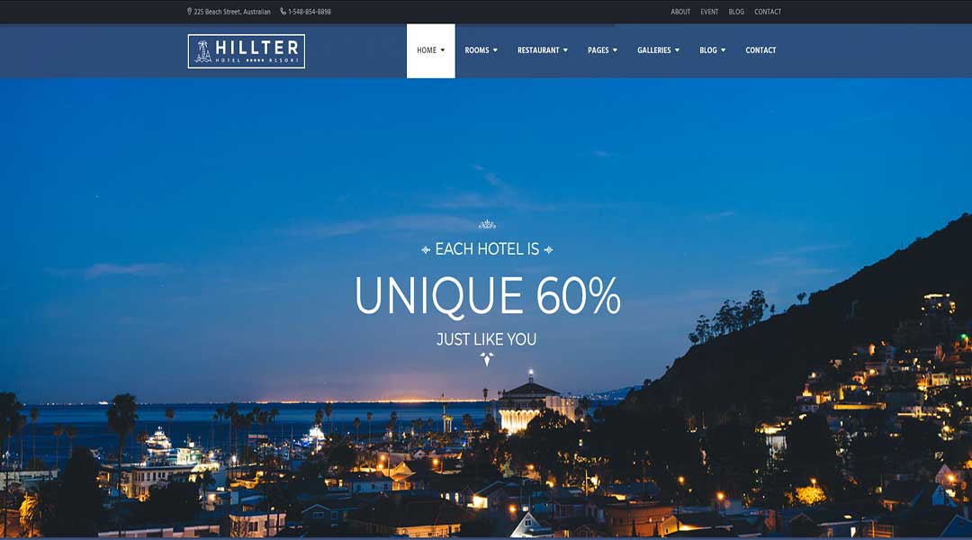 Hillter - Responsive Hotel Booking for WordPress