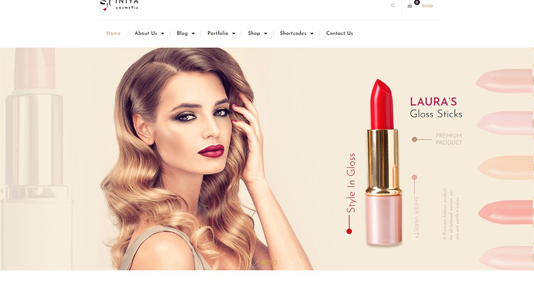 Iniya - Beauty Store, Cosmetic Theme