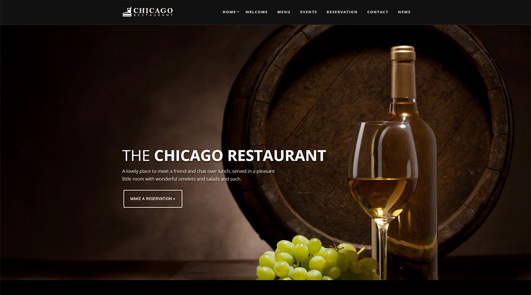 Chicago - Restaurant & Cafe WordPress Theme