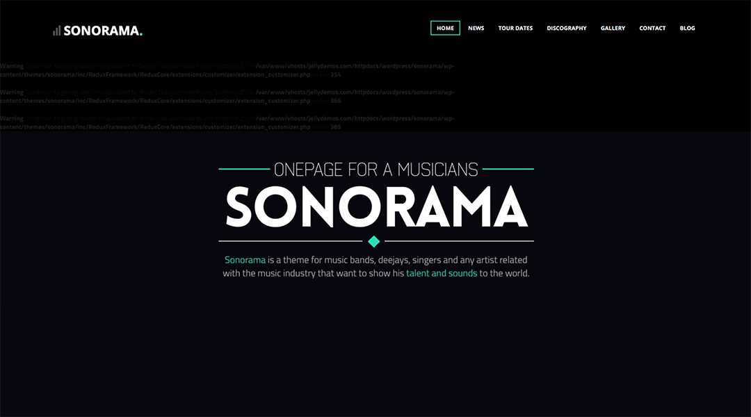 Sonorama - Music Band & Musician WordPress Theme