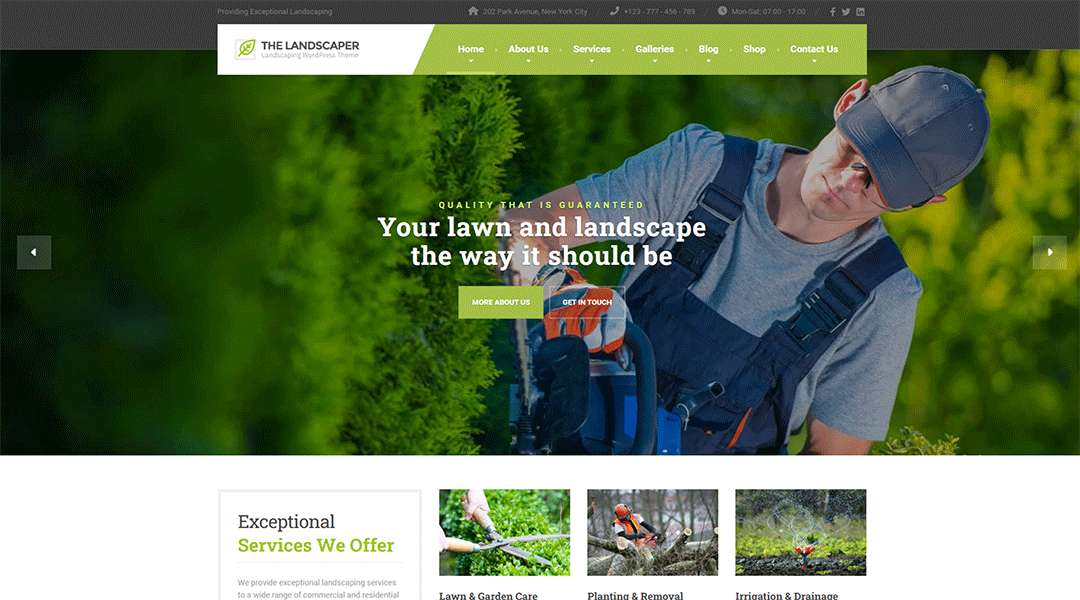 The Landscaper - Lawn & Landscaping WP Theme