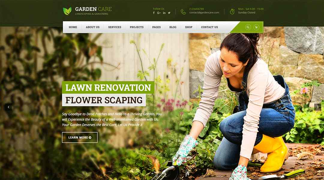 Garden Care - Gardening and Landscaping WordPress Theme