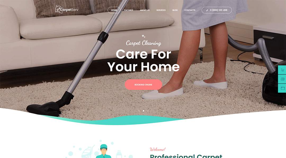 CarpetServ - Cleaning Company, Housekeeping & Janitorial Services WordPress Theme