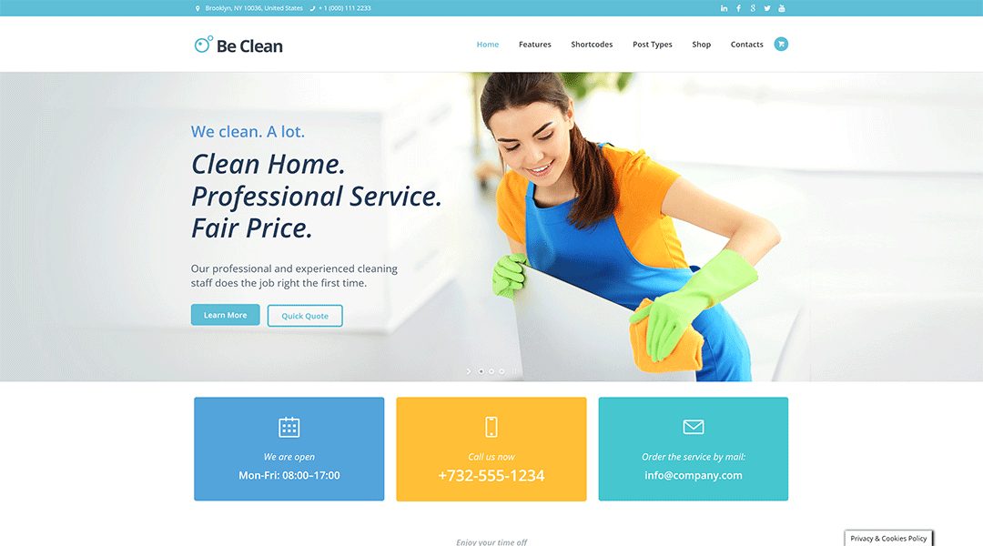 Be Clean - Best Clean WordPress Themes
