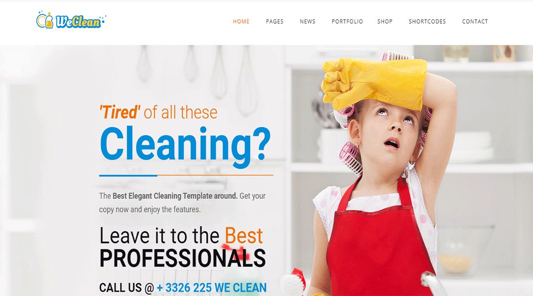 We Clean - Cleaning WordPress theme
