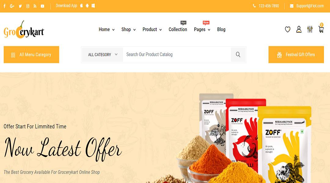 GroceryKart - grocery e-commerce template
