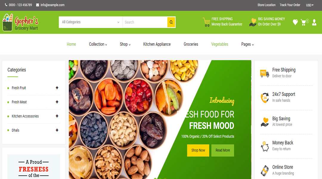 Gopher - Grocery Store Shopify Theme