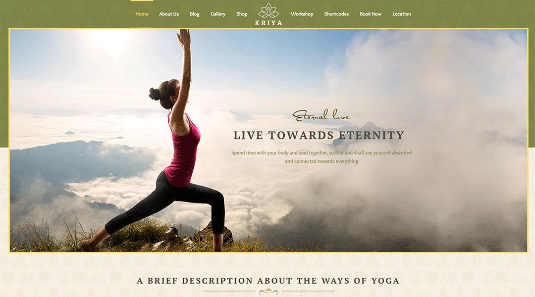 Kriya - Yoga wordpress Theme