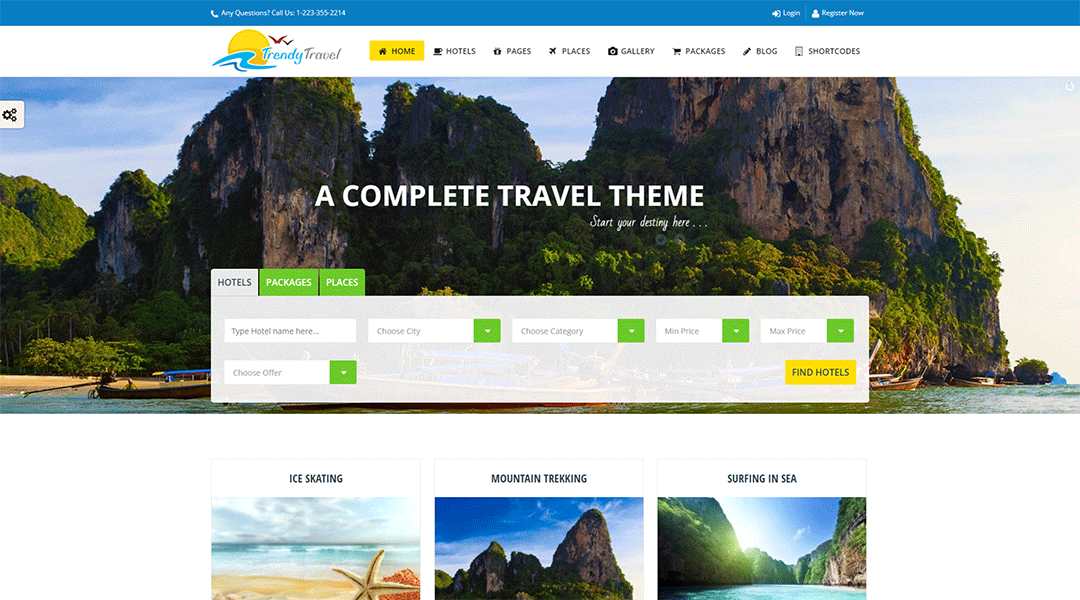 Trendy Travel - best travel wordpress theme