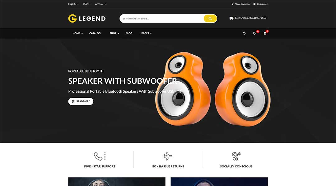 Legend – Multipurpose Responsive Shopify Electronic Store Shopify Themes