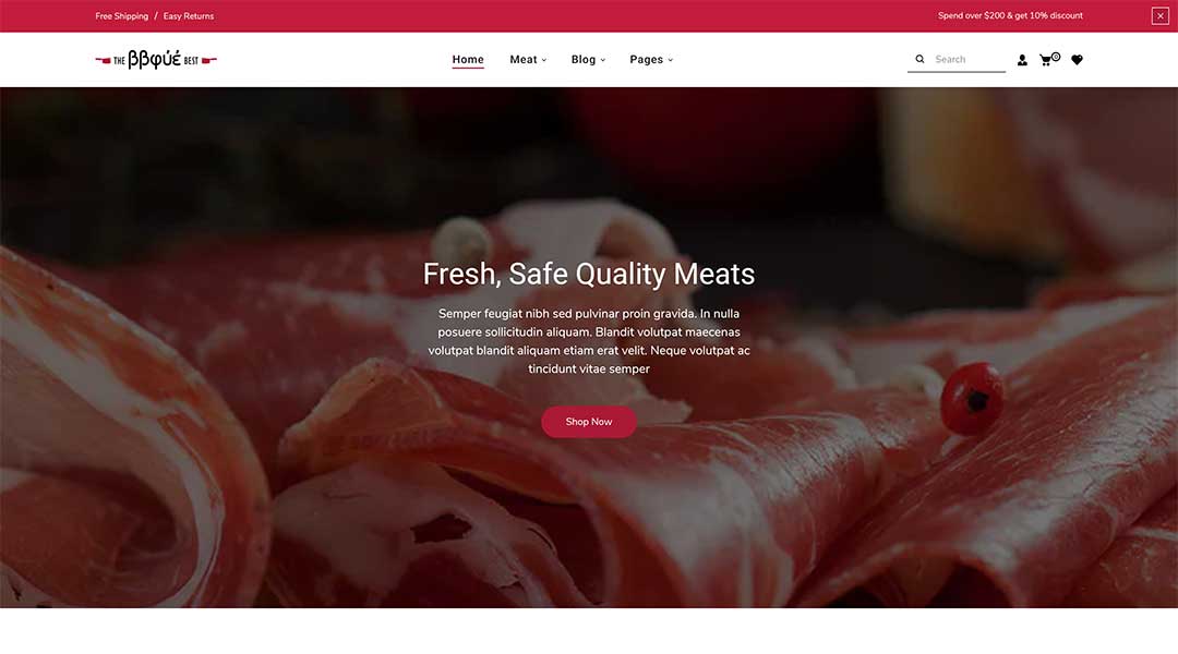 BBque - Food, Butcher & Meat Shop Shopify Theme